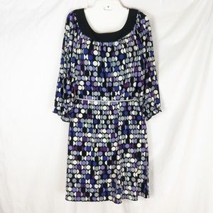 Retro style geometric patterned dress Connected